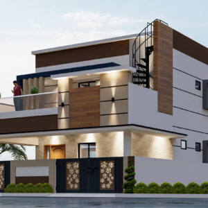 1792 Sqft 3BHK Contemporary Style House