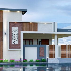 1243 Sqft 3BHK  Single Floor Style House