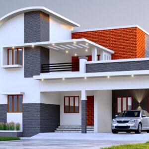 2889 4BHK Modern Color Kerala House
