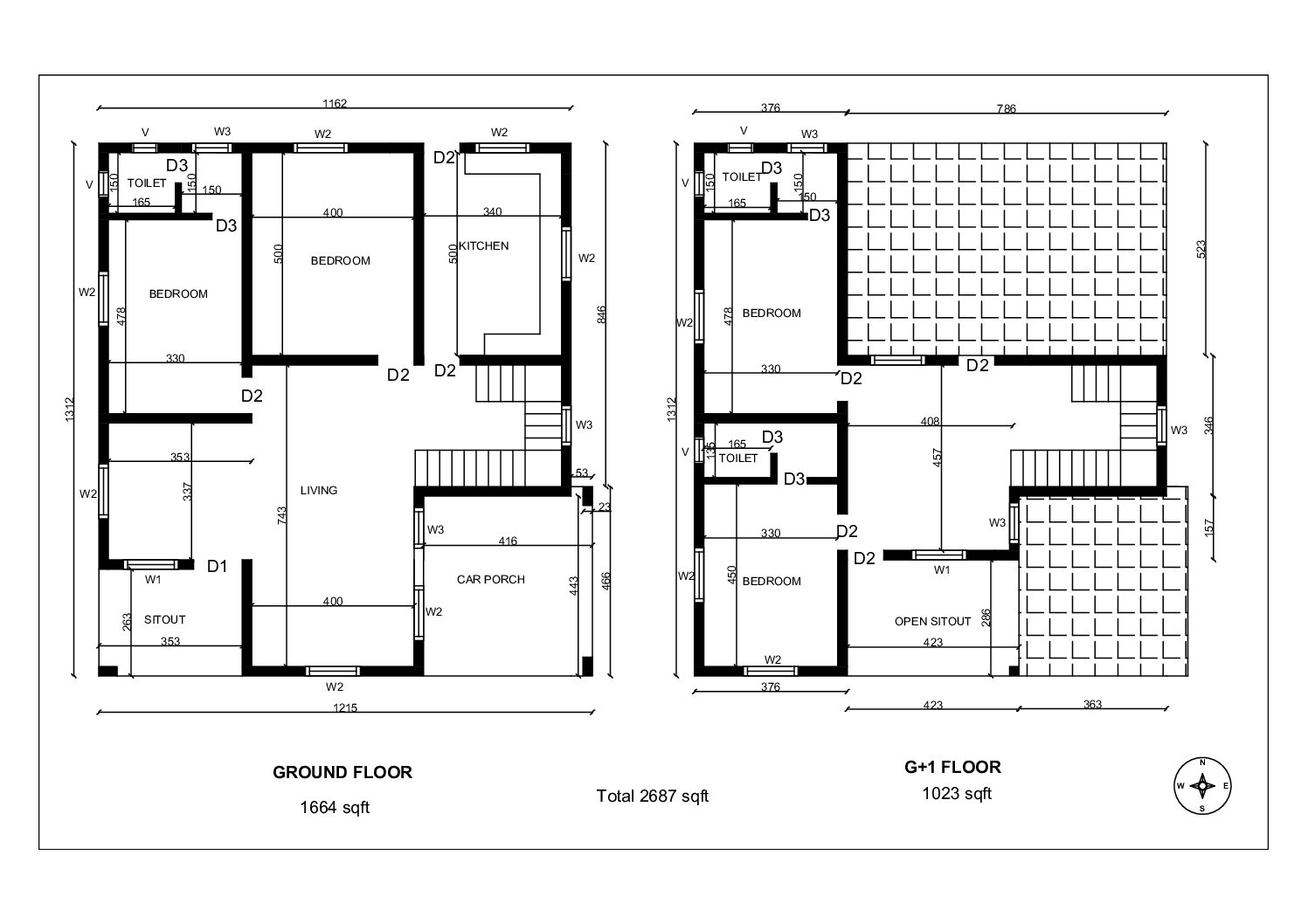 2687 Sqft 4BHK Double Floor Royal  Ultra Model House - Image 3