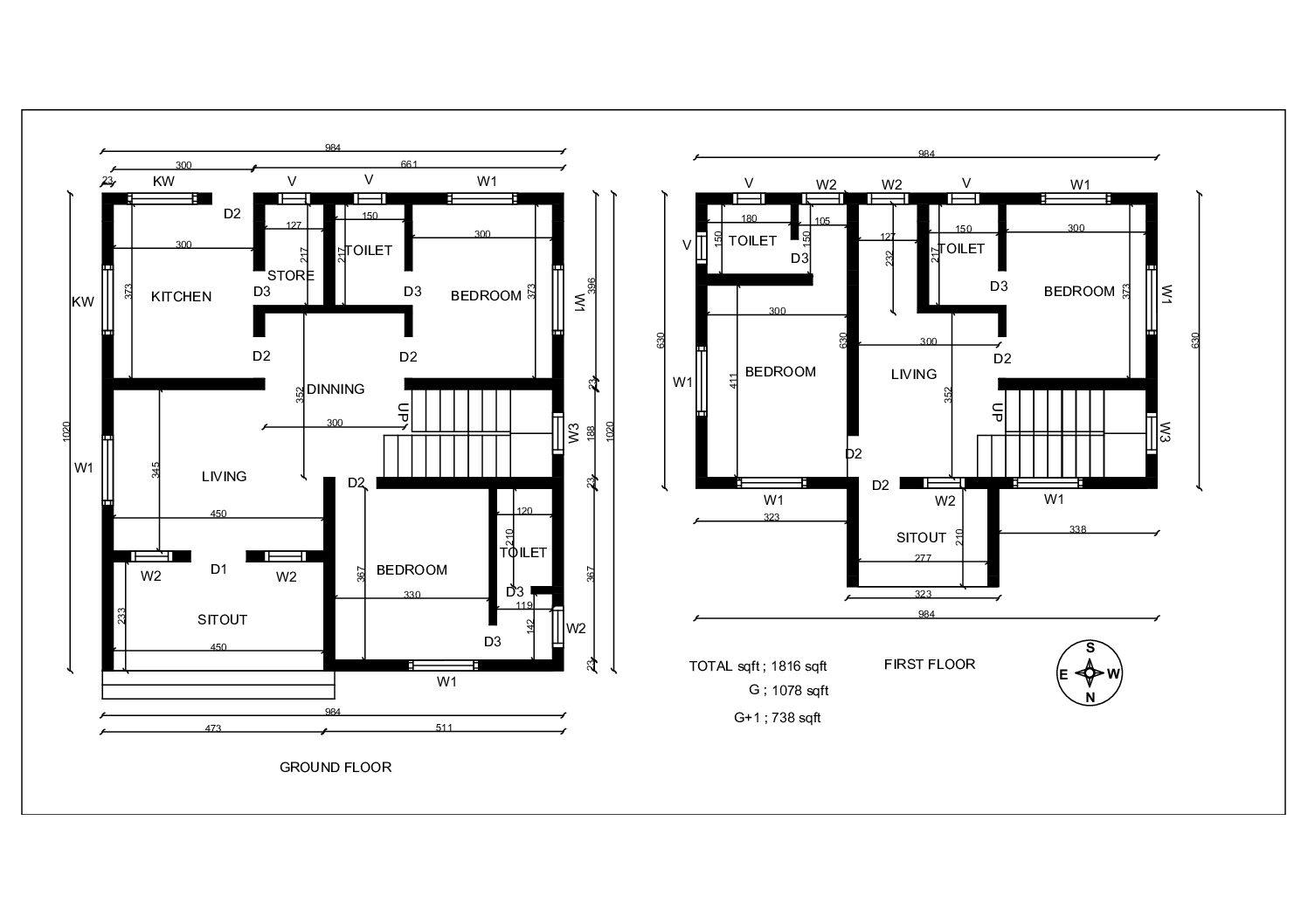 1816 Sqft 4BHK Double Floor Royal  House Box Type - Image 3