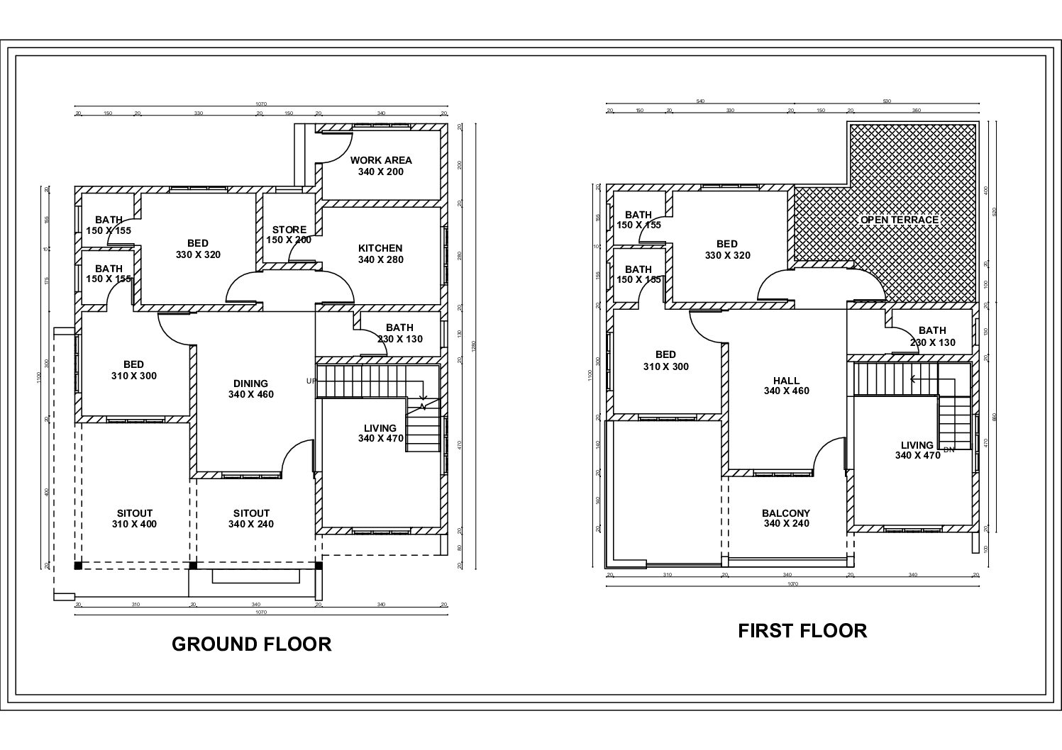 2388 Sqft Compact Duplex Layout - Image 3