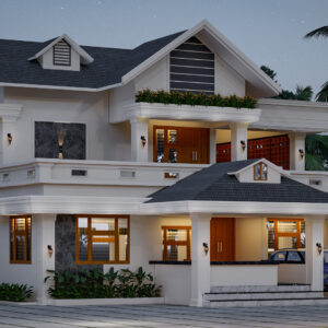 2089 3BHK Modern South Indian  House